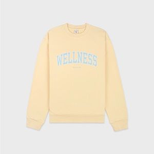 SPORTY & RICH | Wellness Ivy Crewneck - Almond/H2O